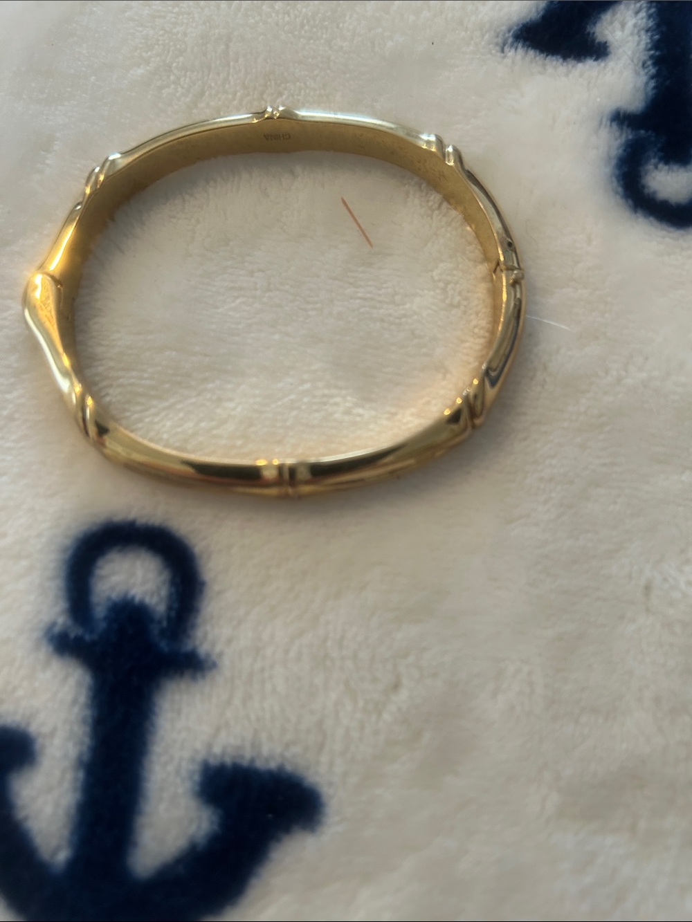 Classic Gold-Tone Bamboo-Style Bangle Bracelet - Women